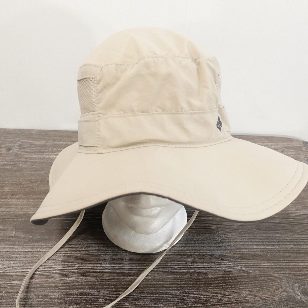 Columbia Hat Boonie One Size Beige Wide Brim Mesh Sun Fishing Outdoor Mens
